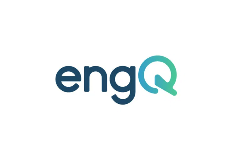 EngQ.com premium domain logo – modern blue Q design for tech and engineering